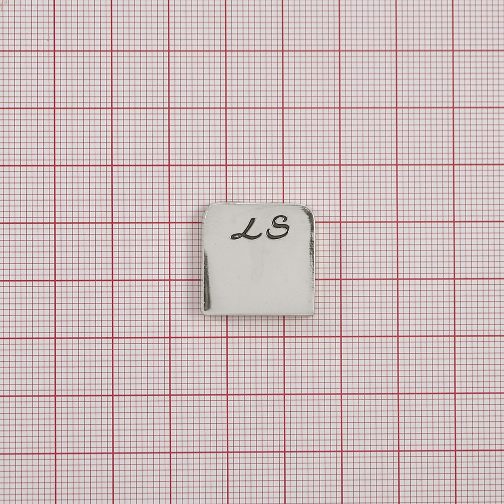 Кнопка LS 20*20мм NIKEL, 1т.шт. Кнопка металл
