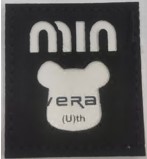 Лейба ткань MIN мишка, 5*4,5см, белый, черный, шт. Лейба Ткань