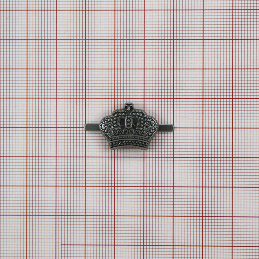 Краб металлический Корона 20*15мм old silver, шт. Крабы Металл Геометрия