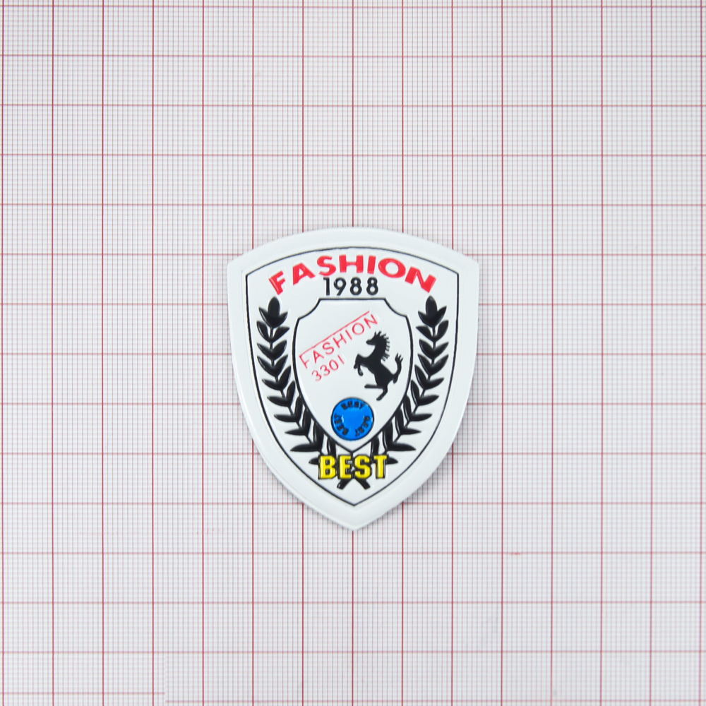 Лейба п/у Fashion 1988, 50*60мм белая . Лейба Кожзам