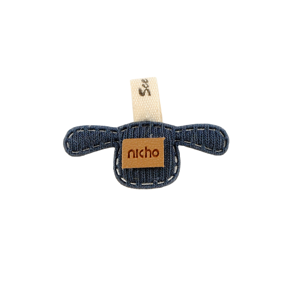 Аппликация тканевая пришивная детская Собака nicho, 4*2.5см, темно-синий, белый, черный, коричневый, шт. Нашивка Детская