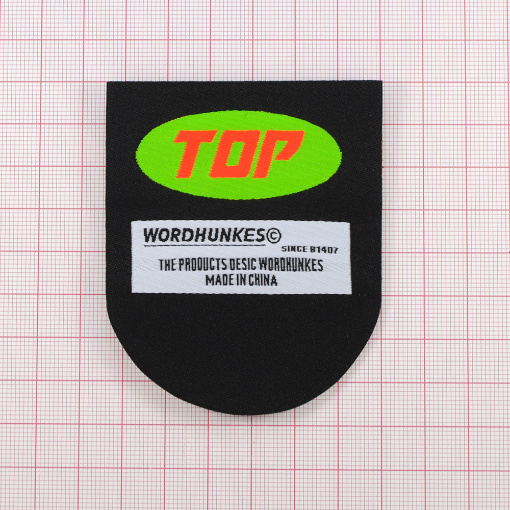 Лейба тк., ТОР, 6,5*7,8см, черн., салат., оранж., бел., шт. Лейба Ткань