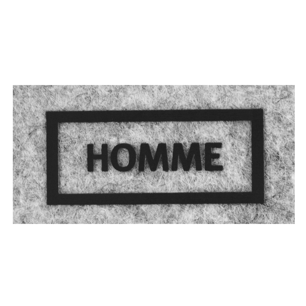 Термоаппликация резиновая прозрачная HOMME 35*15мм прямоугольная, черный рисунок, шт. Термопереводки Резиновые, Термопленка