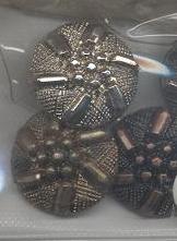 Пуговица TR-05-28 ant 18мм. Пуговица металлизированная