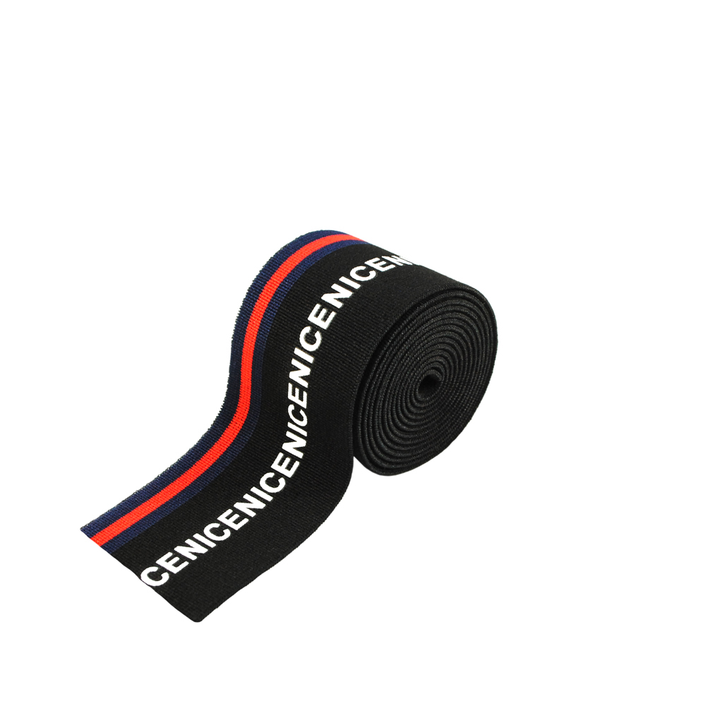 Резинка NICE 4см, черный, красный, темно-синий и белый лого, 45ярд. Резинка