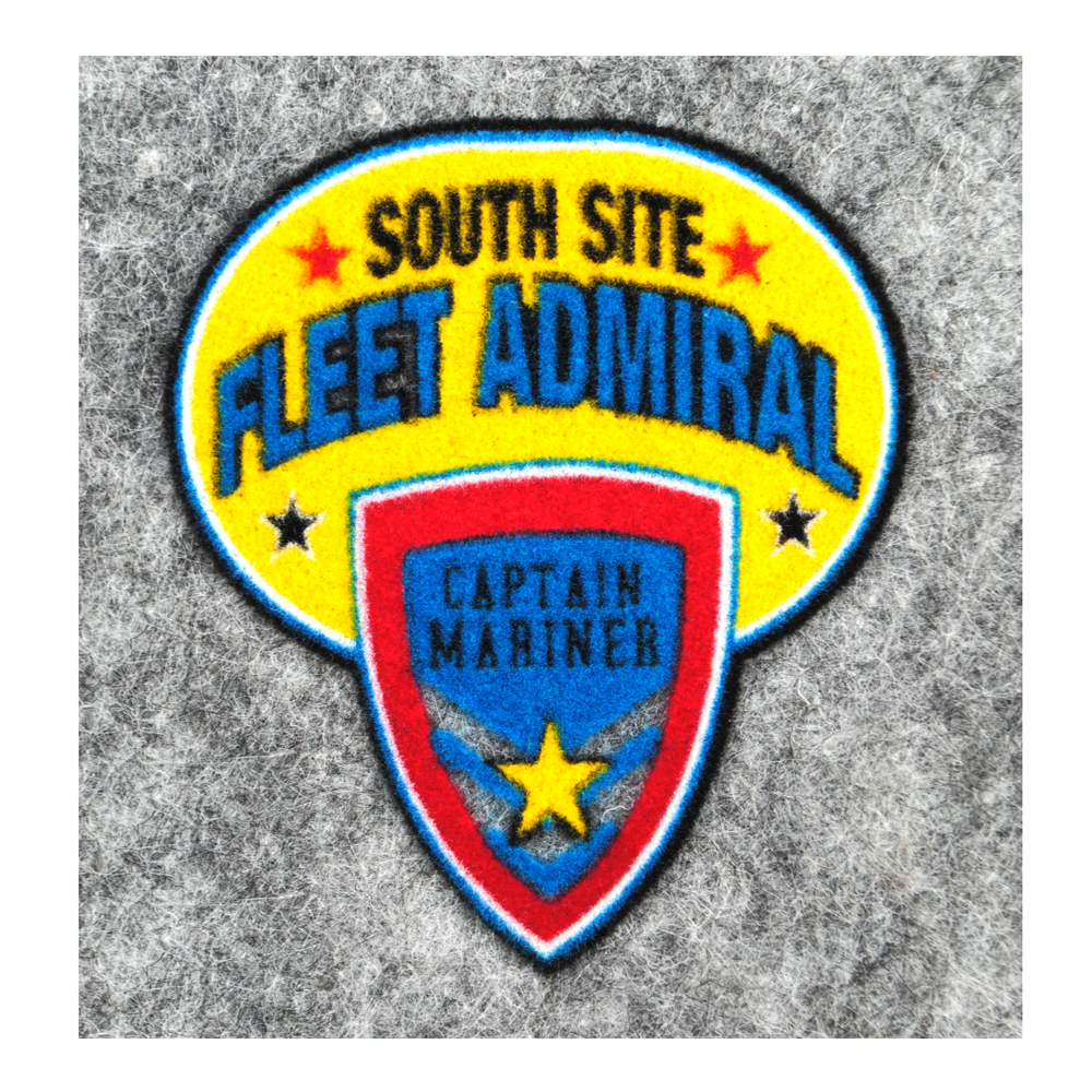 Термоаппликация флок South site, 70*65мм, фигурная, желтый, синий, красный, шт. Термопереводки Флок