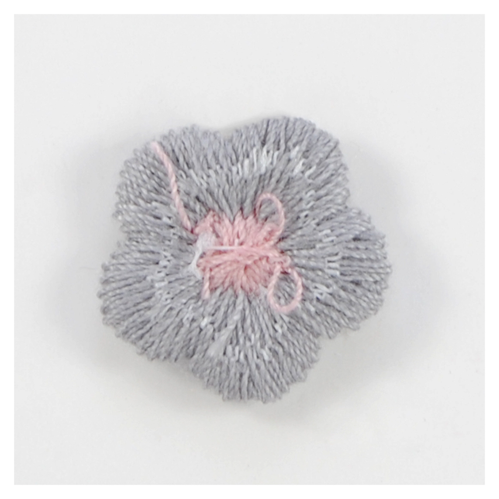 Аппликация тк. приш. дет. цветочек 1,8*1,8см, сер., роз., шт. Аппликации Пришивные Кружевные Вязаные