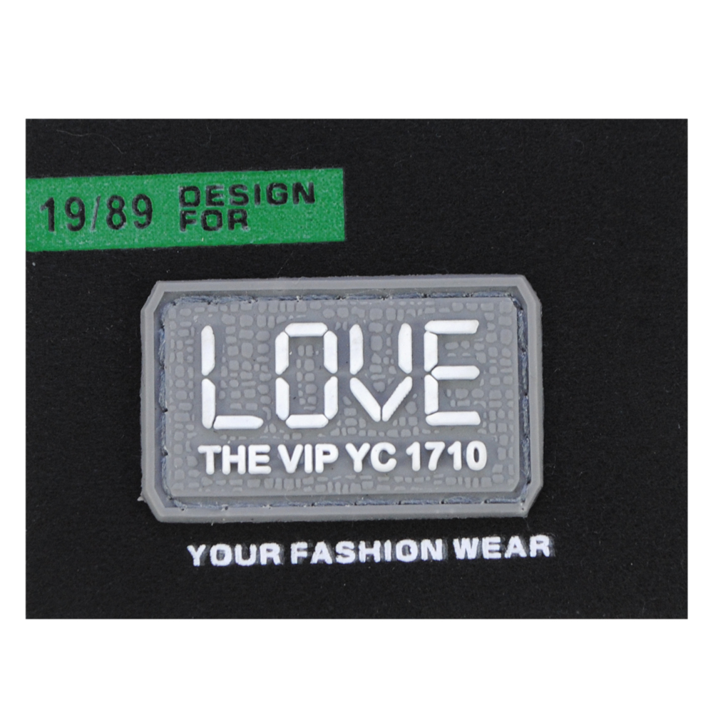 Лейба ткань.,Love 19/89, 6,5*5см, черн., зеленый, серый, шт. Лейба Ткань