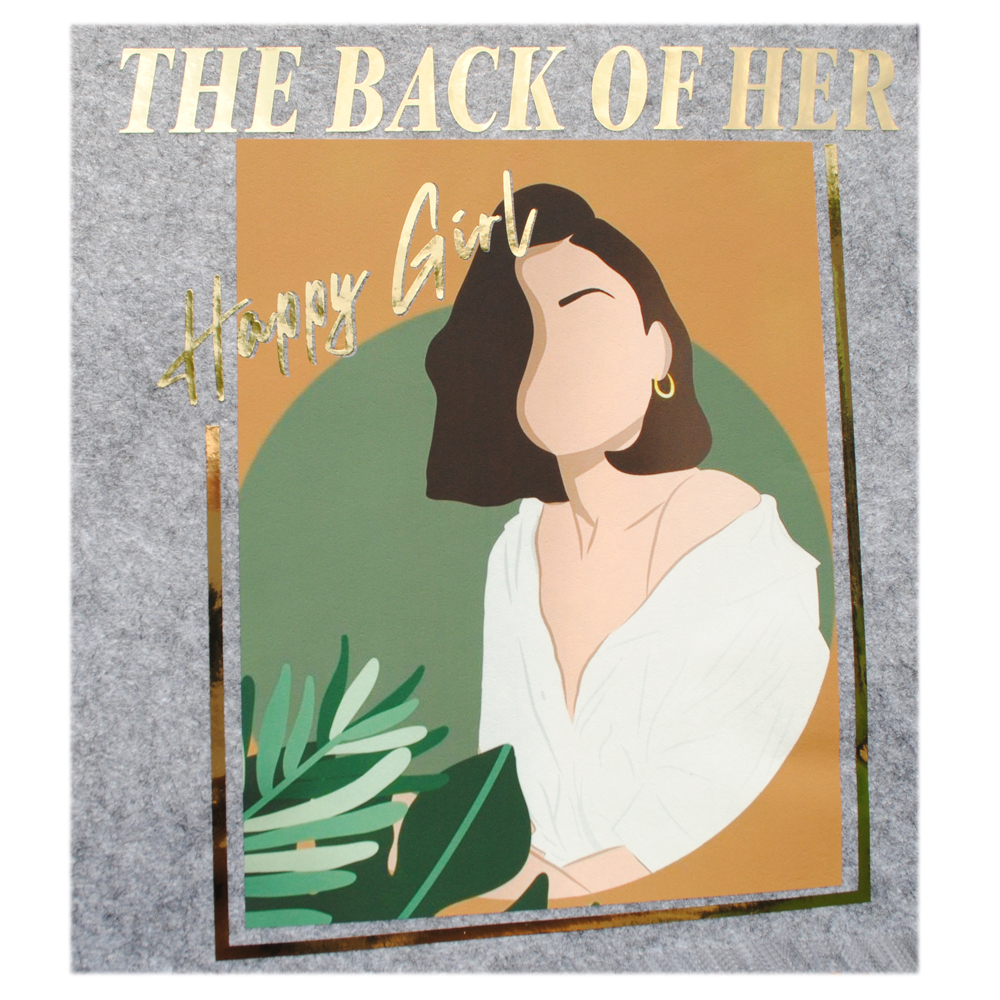 Термоаппликация The back of her, 26*23,5см, белый, черный, зеленый, золото, шт. Термопереводки Ассорти