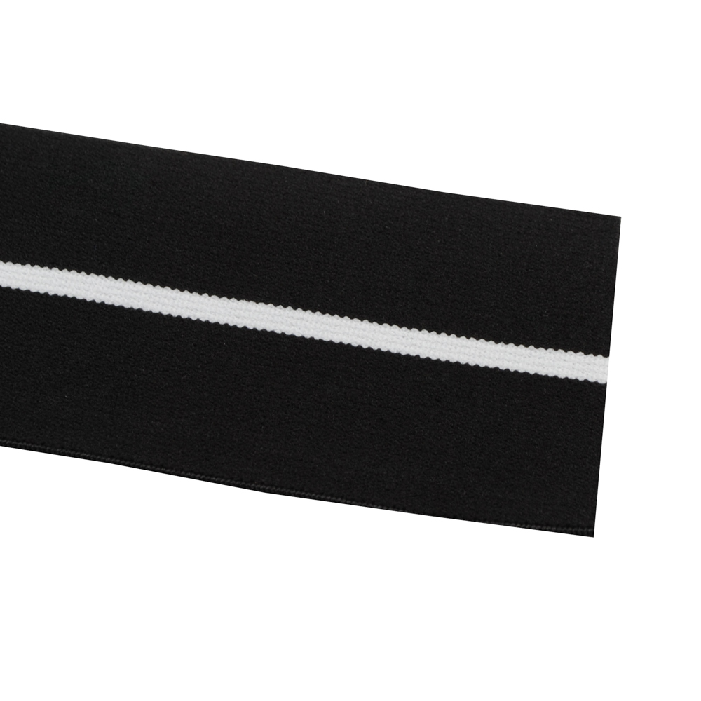 Резинка Полоса, 6см, черный, белый, ярд. Резинка
