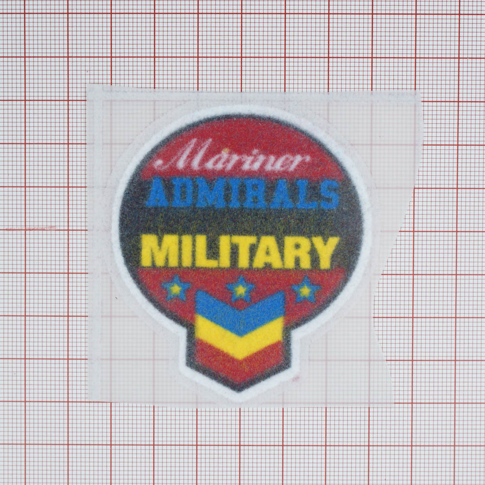 Термоаппликация флок Military, 72*65мм, красный, синий, черный, желтый, шт. Термопереводки Флок