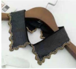 Воротник с волнистой каймой, графит, золото, шт. Воротники