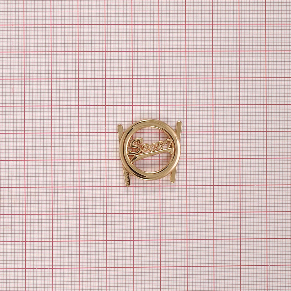 Краб металл 30241Sport кольцо, 23мм, GOLD. Крабы Металл Надписи, Буквы