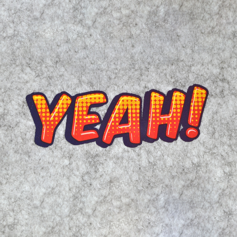 Термоаппликация №13-24 YEACH! (текст попарт), 34*98мм, шт. Термопереводки Надписи