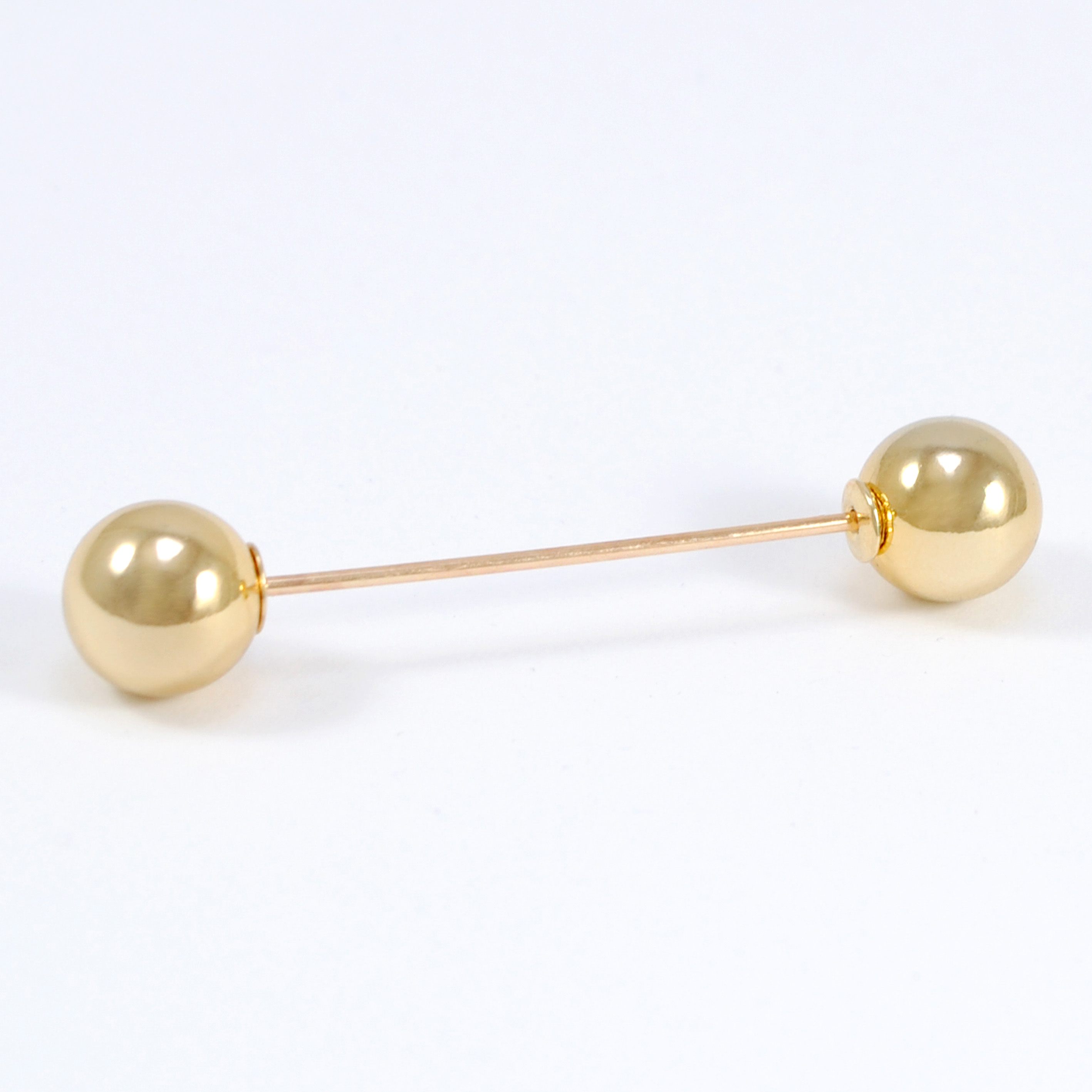 Булавка 2 шара, длина 5,4см, диаметр 1см, золото, шт. Булавки