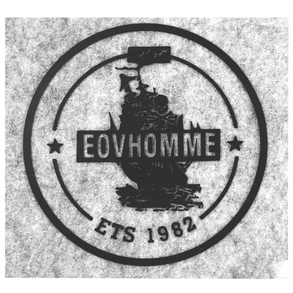 Термоаппликация резиновая EOVHOMME Корабль круглая белая, черный рисунок, 9,6мм, шт. Термопереводки Резиновые, Термопленка