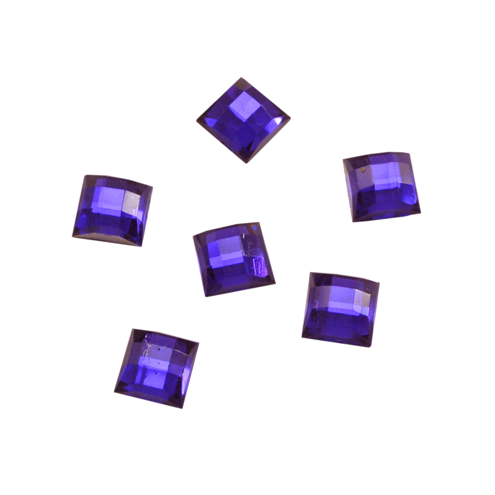 Стразы Д на клей, квадрат 8*8мм фиолетов 22, 1тыс.шт. Стразы на клей