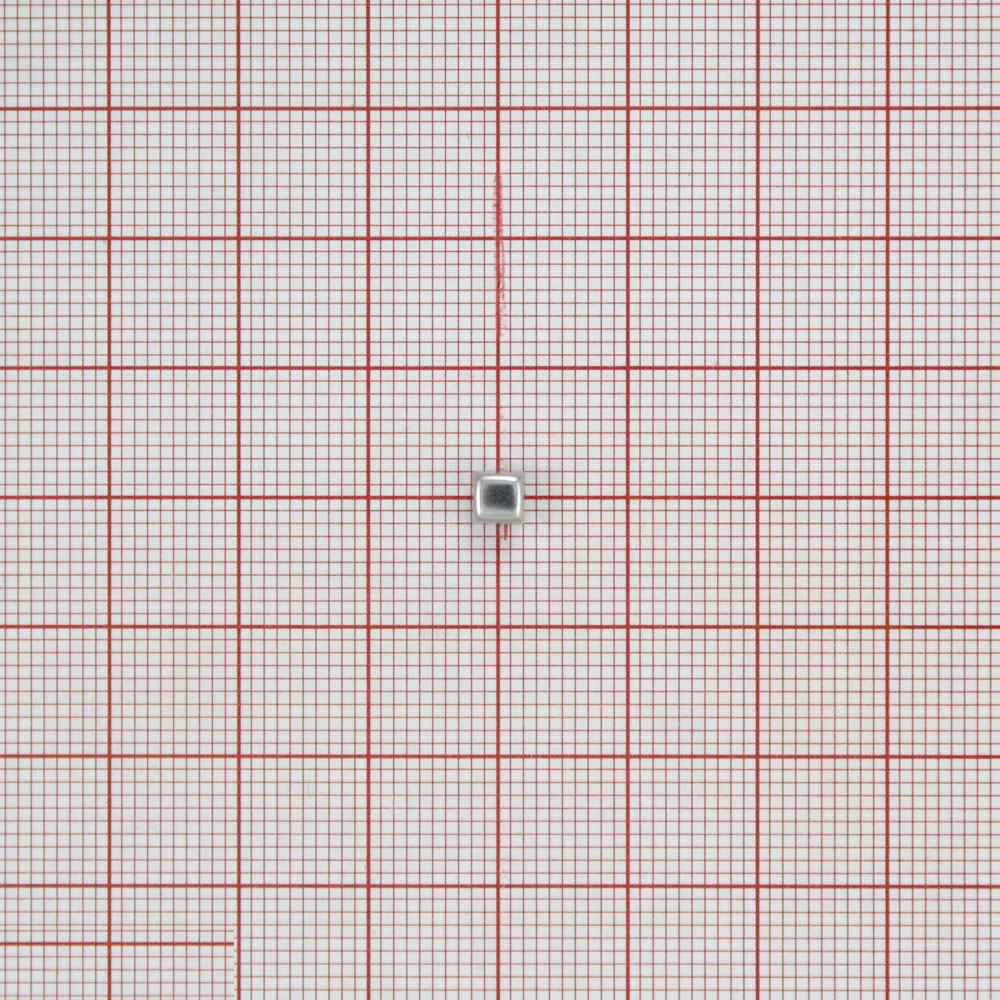 Краб металлический MS-22 квадрат 4*4мм NIKEL / 1тыс.шт. Крабы Металл MS