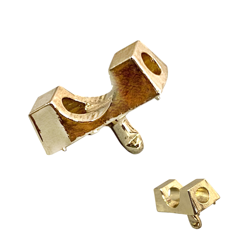 Петля обувная металл с хольнитеном, 20*9*13мм, 5мм, gold, шт. Петля обувная