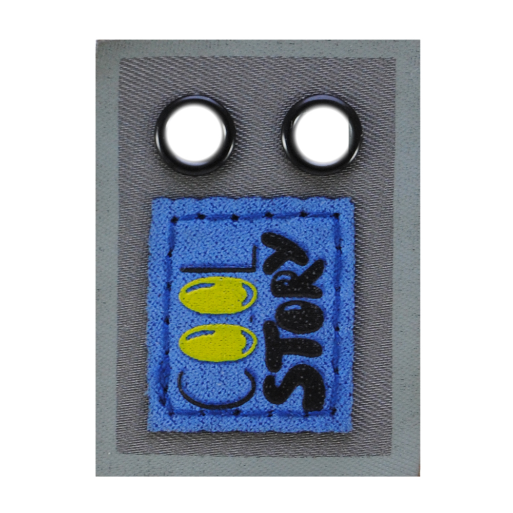 Лейба ткань., Cool Story, две блочки черн., 4.7*3.4см, желт., сер.,син., черн, шт. Лейба Ткань