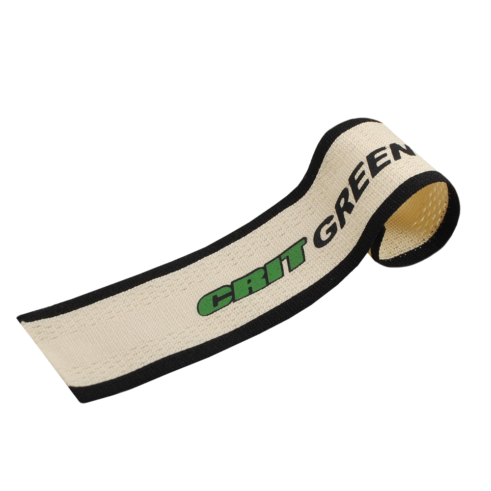 Тесьма 4см, черно-бежевая Crit Green, ярд. Тесьма