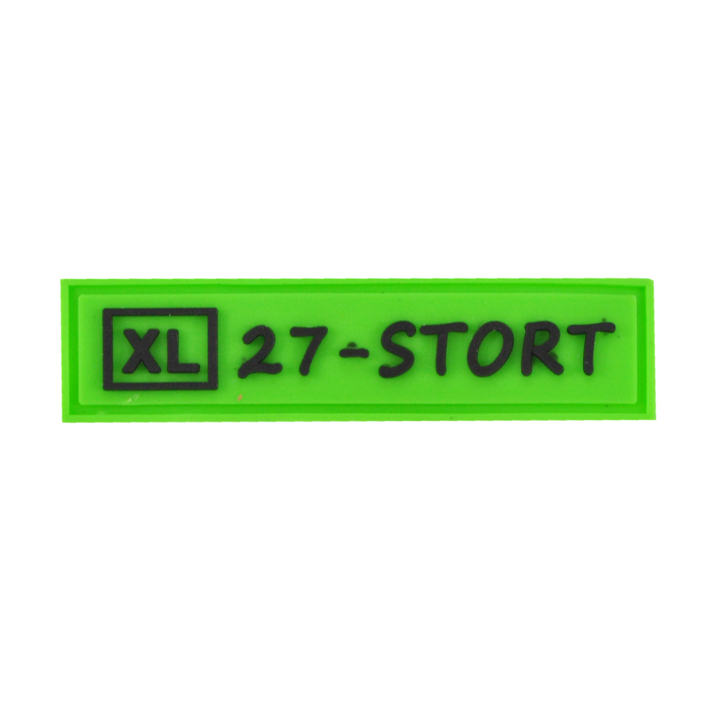 Лейба резиновая 27 - STORTчерный на зеленом 1,5*6см, черный, зеленый шт. Лейба Резина