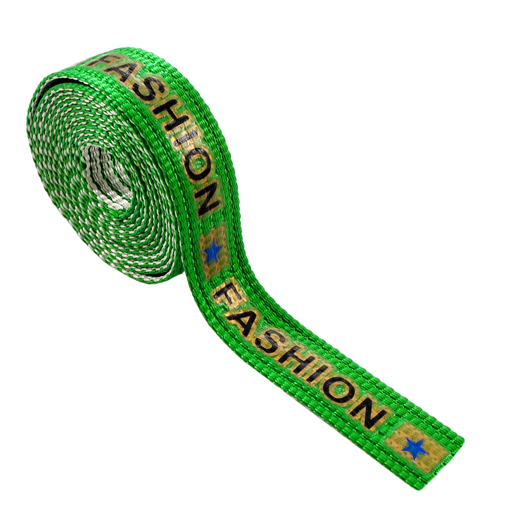 Тесьма FASHION-золото ЗЕЛЕНАЯ 1,2см ярд. Тесьма
