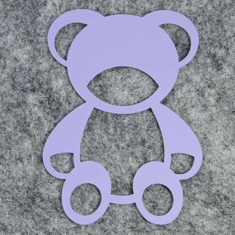 Аппликация, Мишка, 4,4*6см, плёнка 62403, лазер, шт. Термоаппликация плоттер/лазер