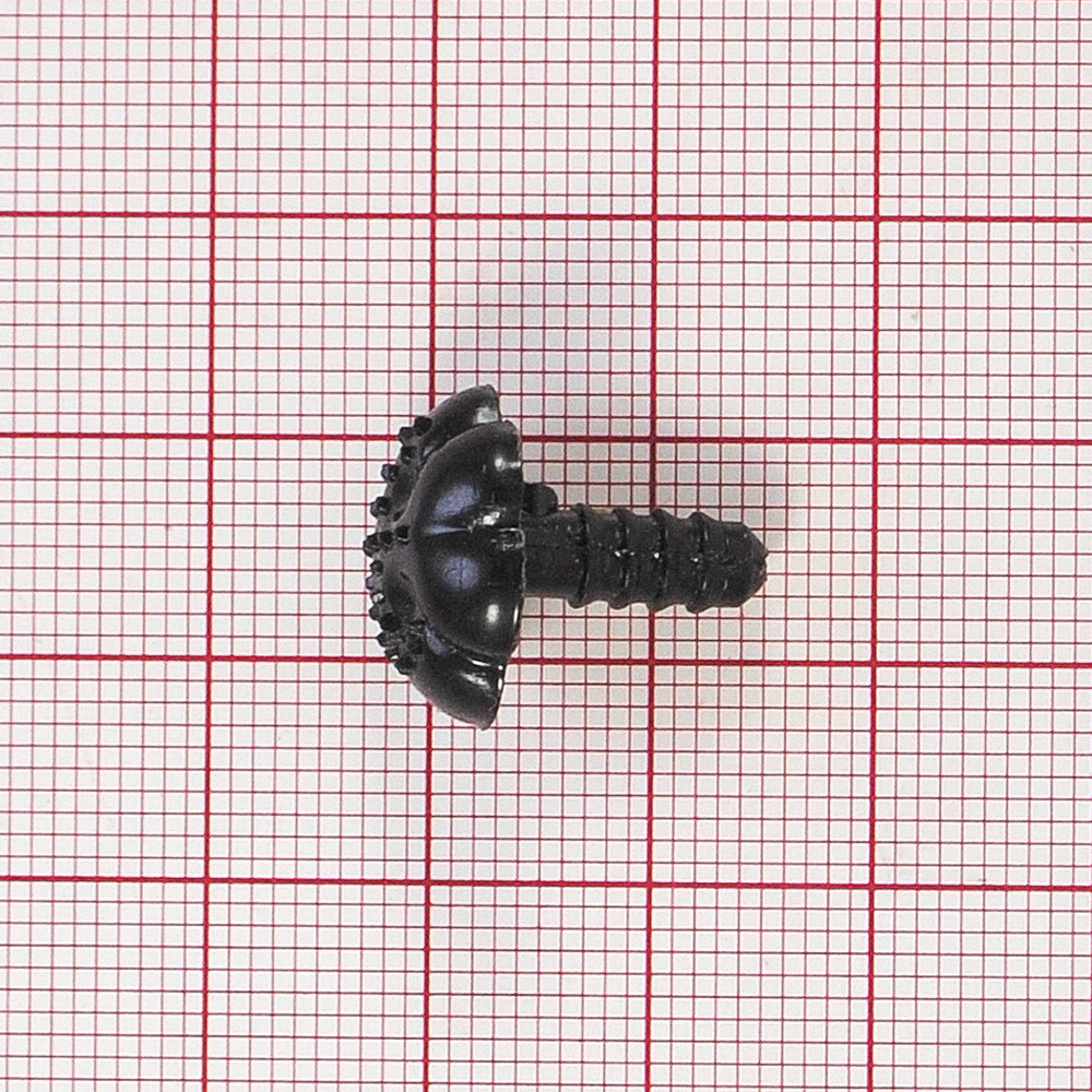 Нос на ножке №3, черный Завиток 15*12мм, 1тыс.шт. Носики на ножке