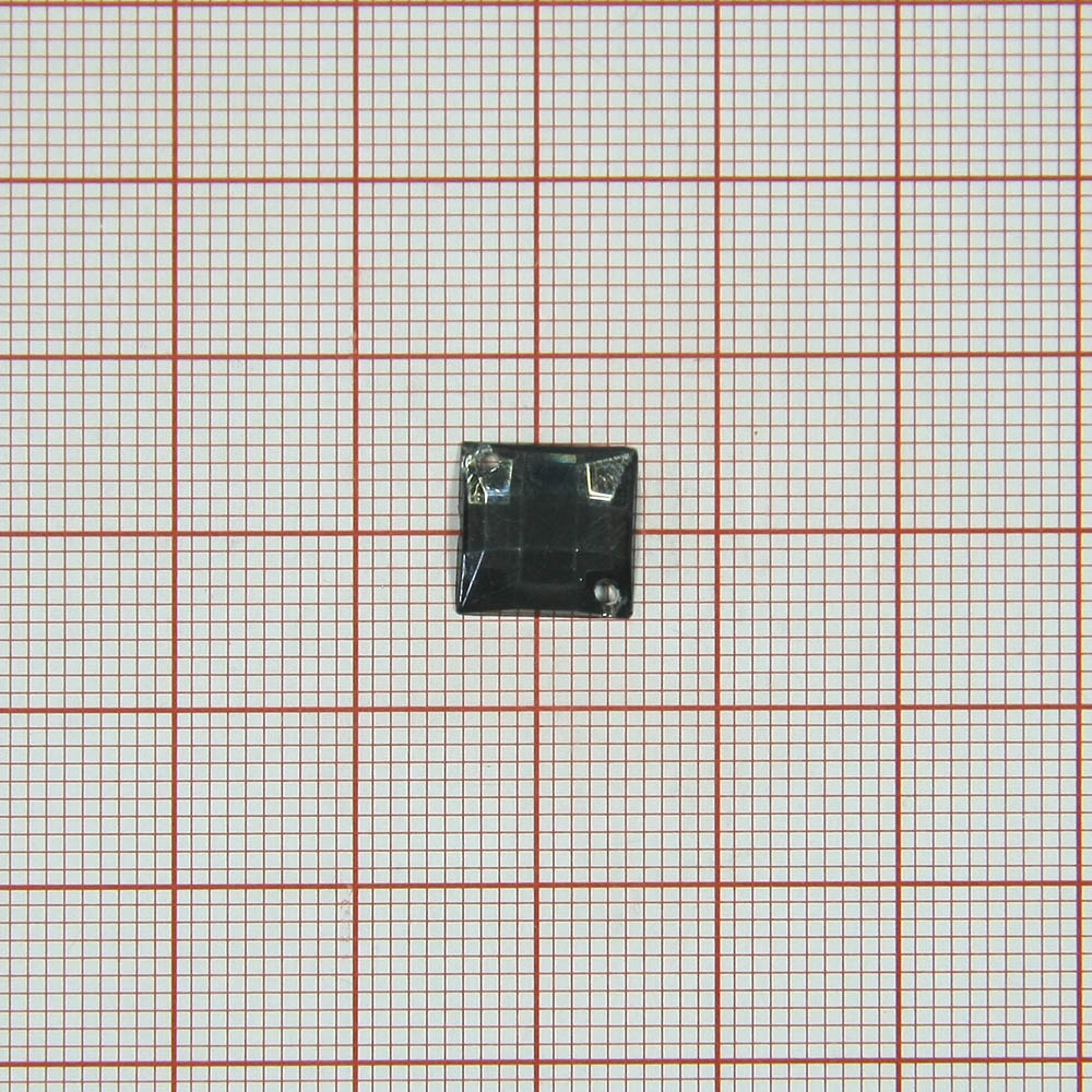 Стразы Д пришивн. квадрат 10*10мм темн-серый 20, 1тыс.шт. Стразы пришивные