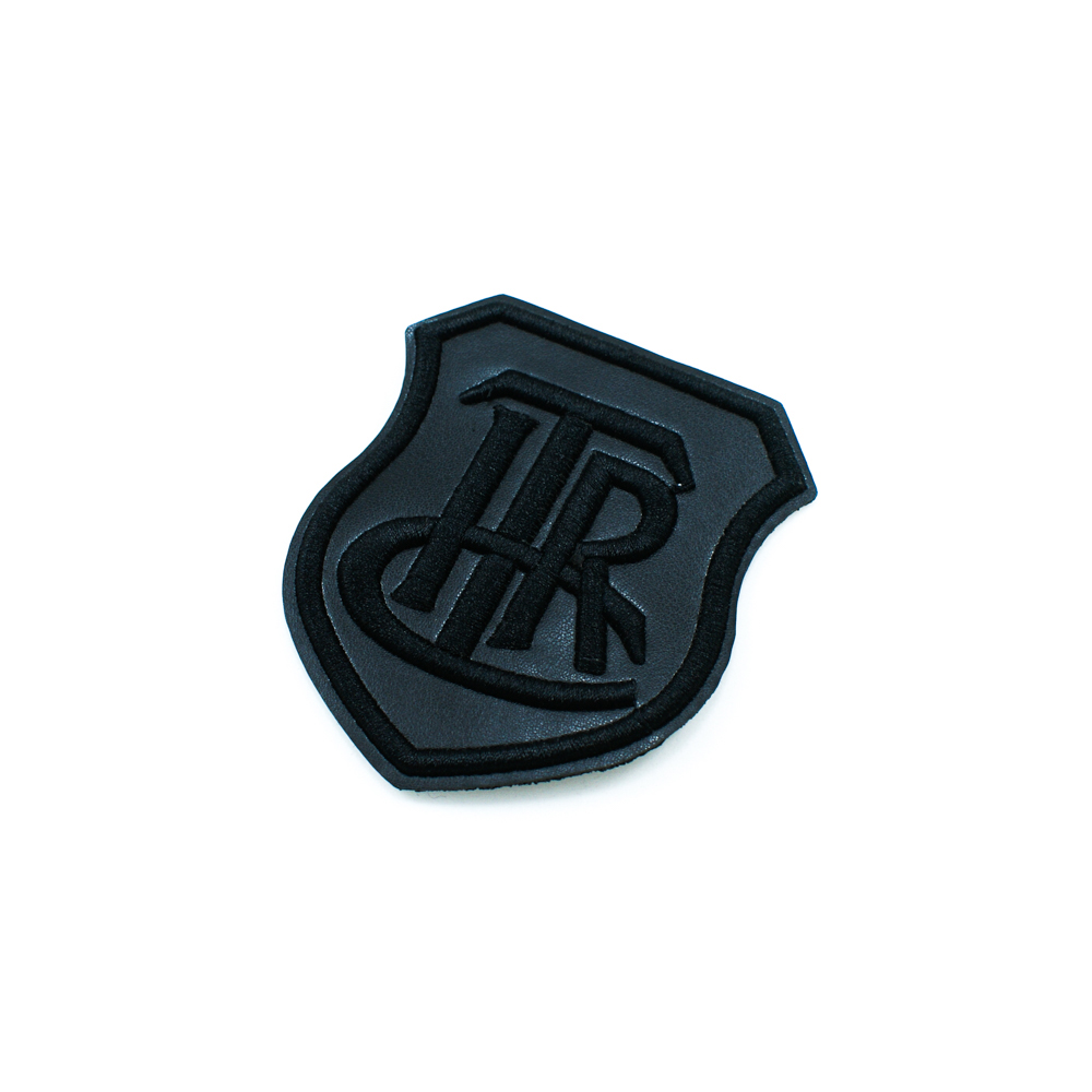 Нашивка кожзам ITR 7,5*8см черный, шт. Нашивка Кожзам