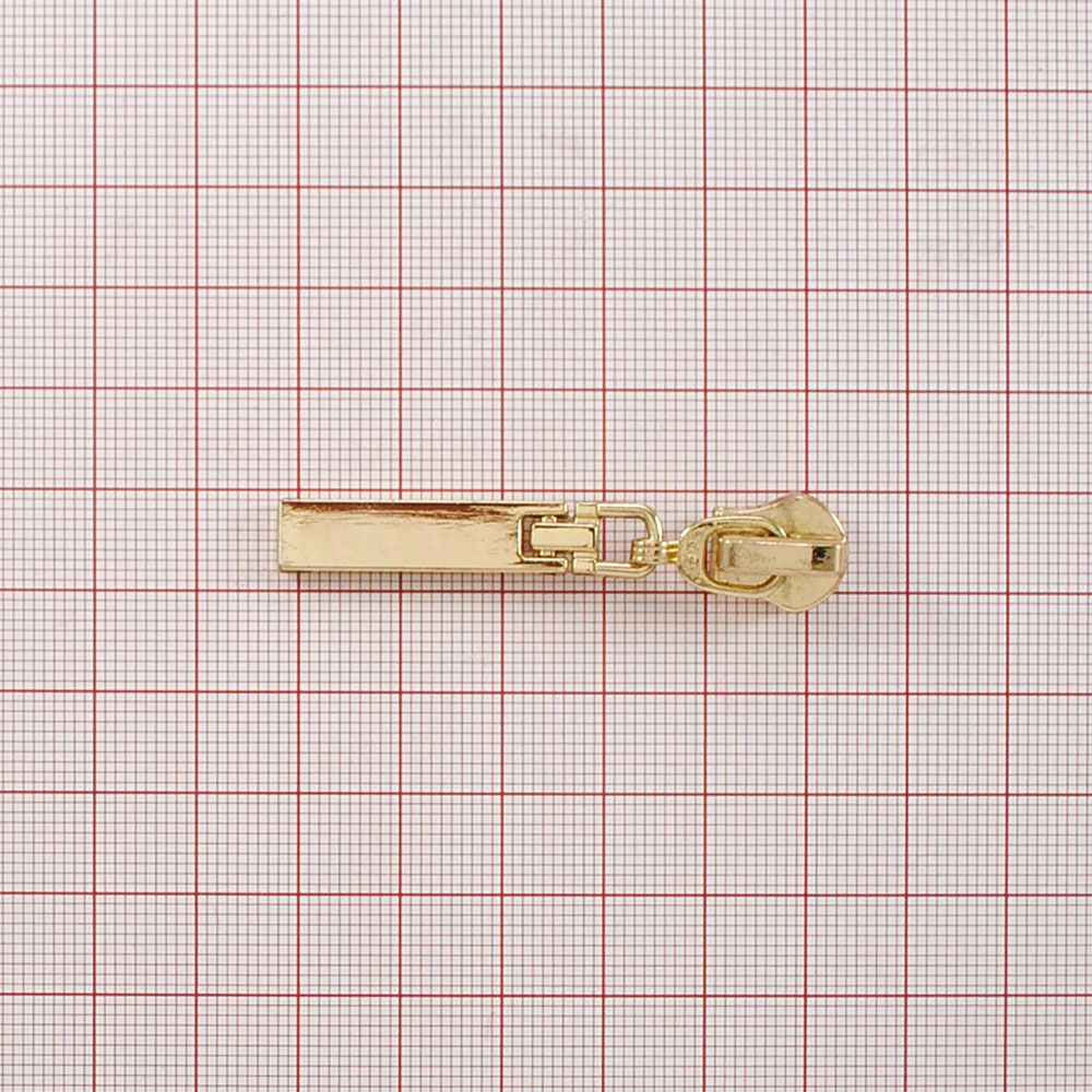 Бегунок для Змейки металл №5 О/Е GOLD, 37*7мм, шт. Бегунок