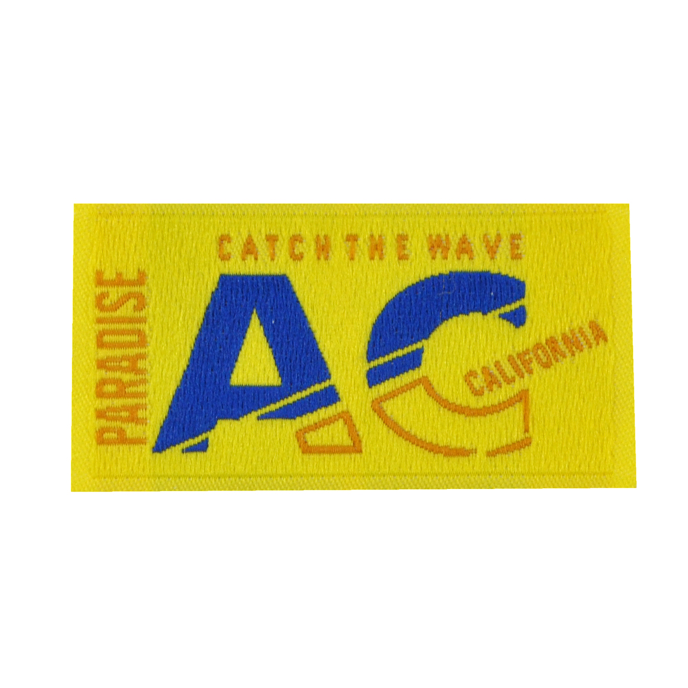 Лейба ткань AC, 2,6*5см, желтый, синий, шт. Лейба Ткань