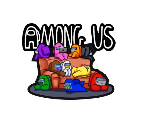 Термоаппликация Among Us №20-35 общая на диване большая 9,1*11,1см, шт. Термопереводки Детские
