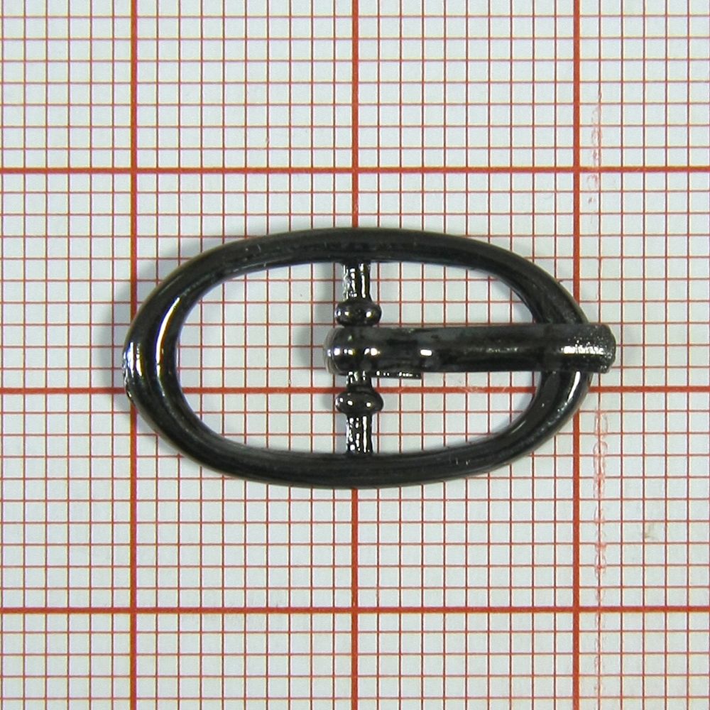 Пряжка металл 119 овал 0,9см BLACK NIKEL. Пряжка