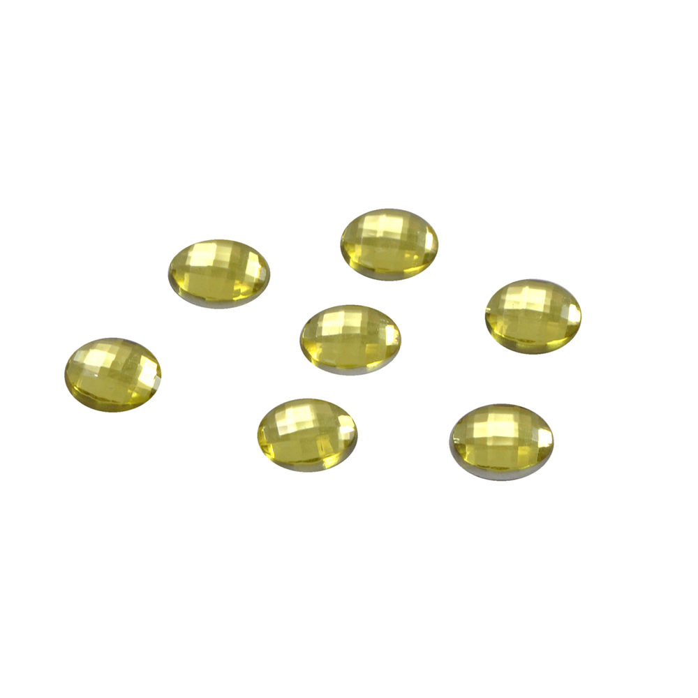 Стразы Д на клей, овал 8*10мм лимон 23, 1тыс.шт. Стразы на клей