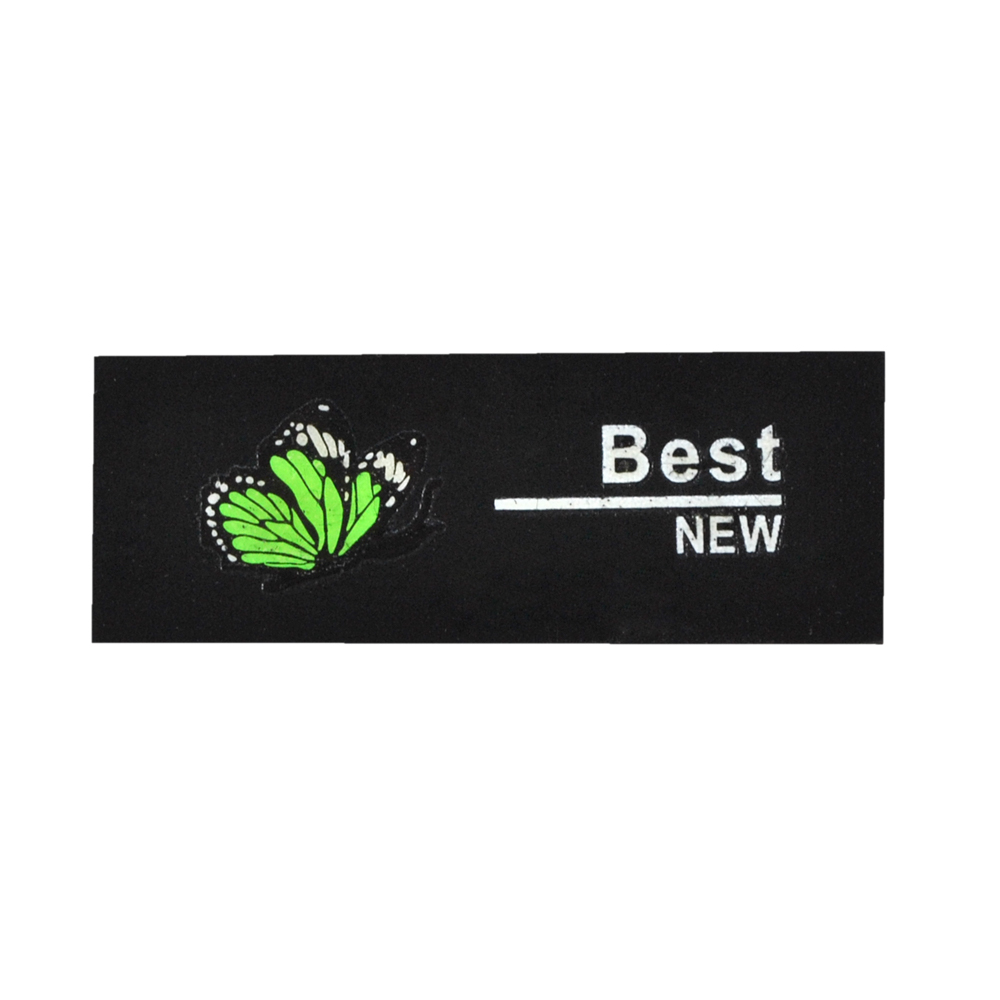 Лейба ткань Бабочка Best New, 2.2*5.6см, черный, серый, зеленый, белый, шт. Лейба Ткань