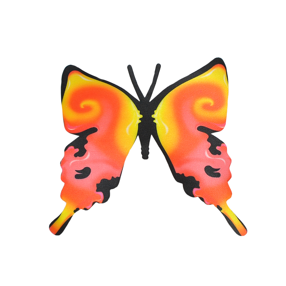 Аппликация клеевая тканевая Бабочка №4-3 13,0*14,5см атлас, шт. Аппликация клеевая