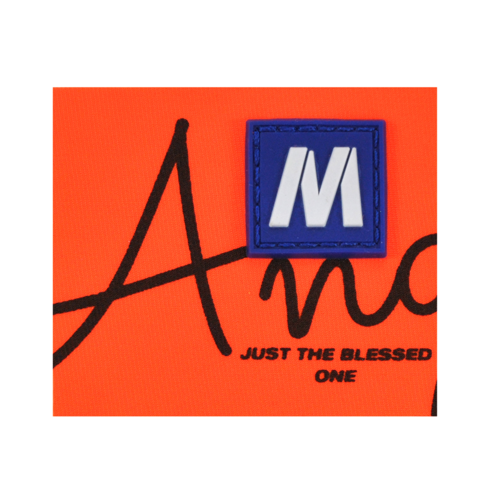 Лейба ткань и резина Ano, 5*5,7см, черный, белый, оранжевый, синий, шт. Лейба Ткань