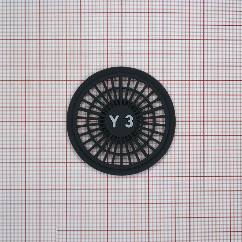 Лейба резиновая Y-3 8см круглая черный, серый. Лейба Резина