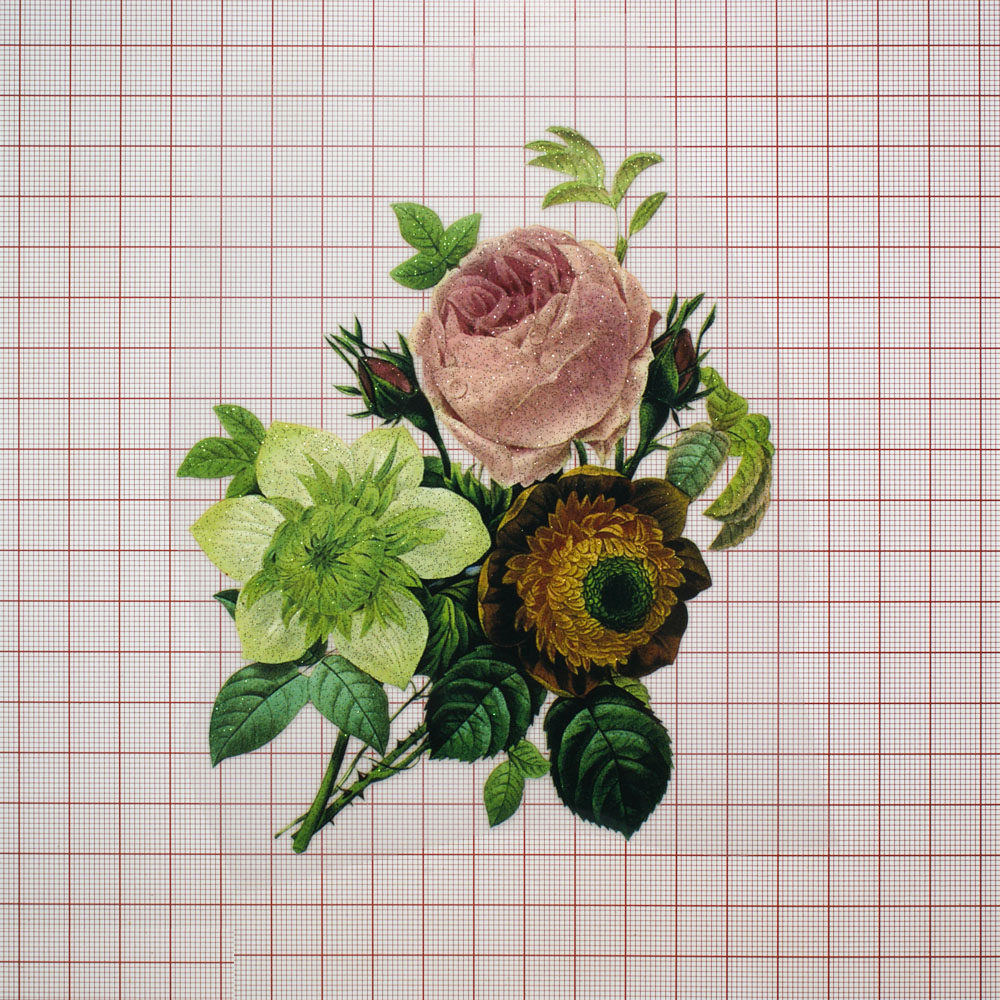 Термоаппликация Композиция 11,9*14,21см, шт. Термопереводки Цветы, Птицы