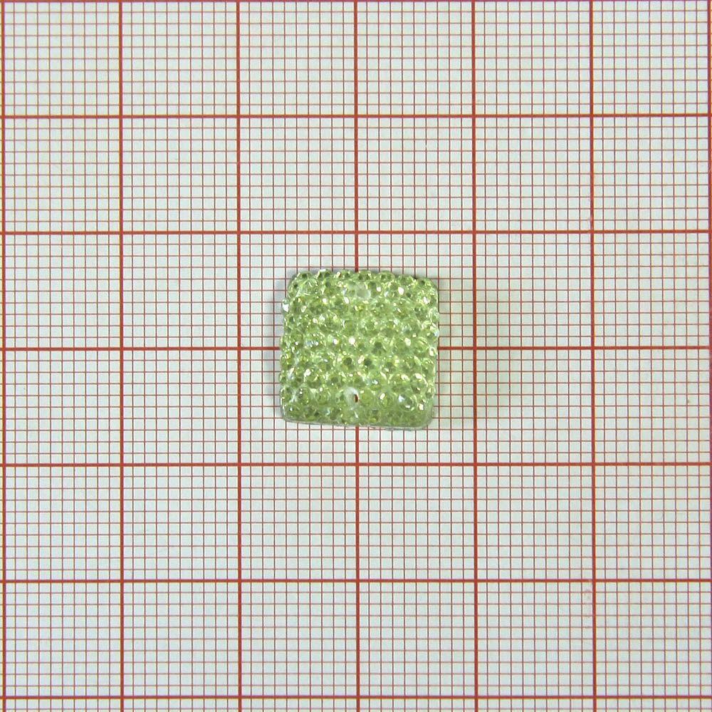 Стразы пришивн. зернист. квадрат 14*14мм белый, 1тыс.шт. Стразы приш. зернистые