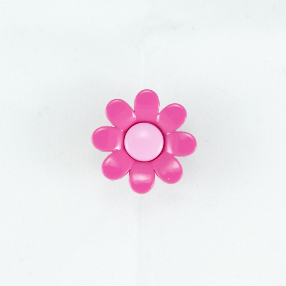 Пуговица детская W-287 Ромашка розовая 22,9мм, шт. Пуговица Детская
