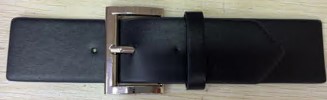 Перетяжка кожзам, 19*4см, черный, никель, шт. Застежки кожзам