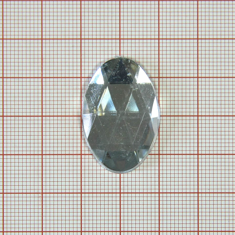 Стразы Д на клей, овал 20*30мм бел.кристал 38, 1тыс.шт. Стразы на клей