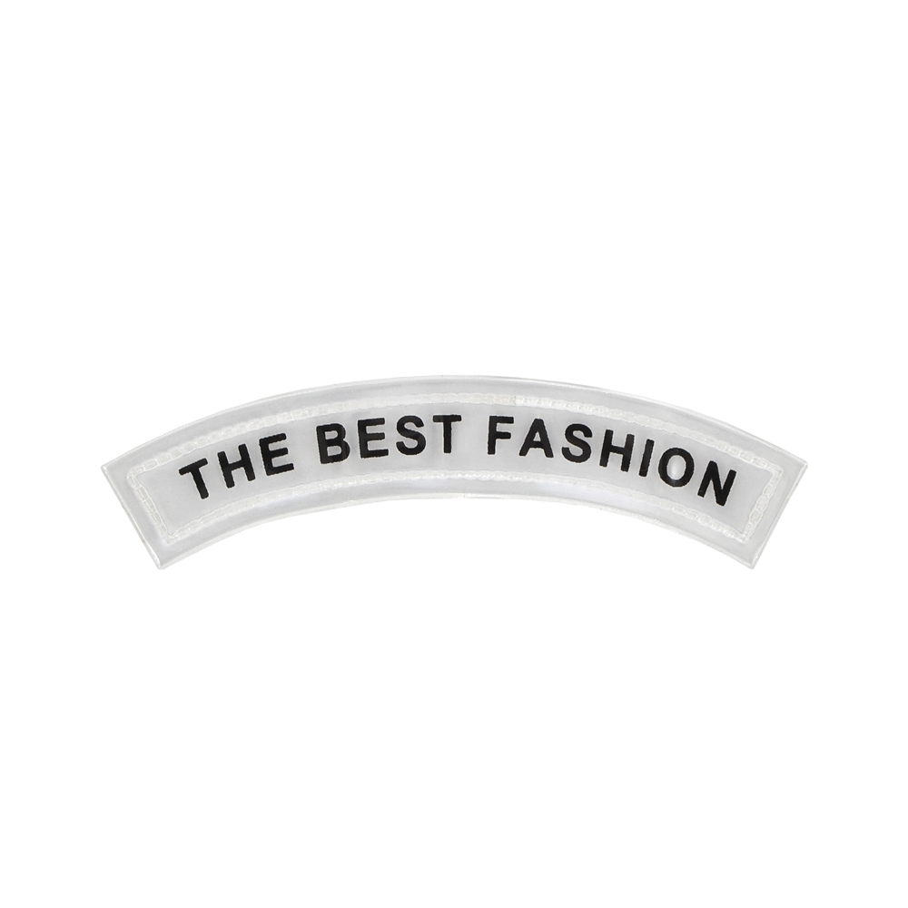 Лейба светоотражающая THE BEST FASHION 1.8*10см, серый, черный, шт. Лейба Кожзам