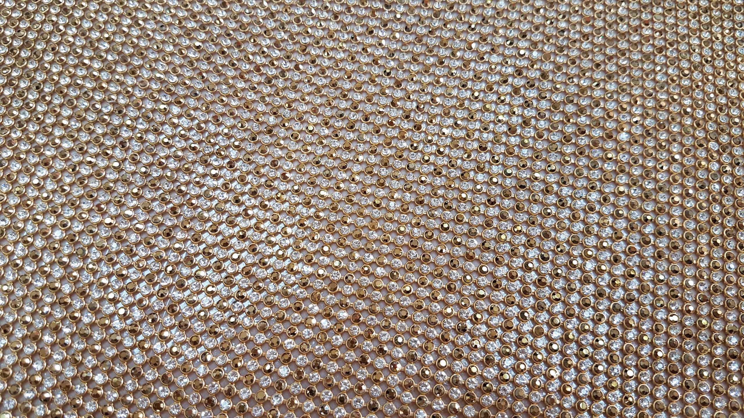 Стразы полотно клеевые №4а сетка золото, белый, gold hematite камни 3мм 45*120, 1лист. Полотна из страз