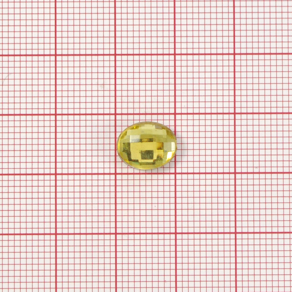 Стразы Д на клей, овал 8*10мм лимон 23, 1тыс.шт. Стразы на клей