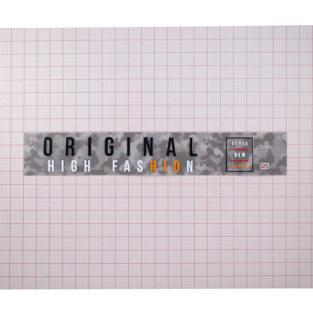 Лейба клеенка ORIGINAL High Fashion, 3,3*20см, серый, белый, красный, оранжевый, черный, шт. Лейба Клеенка