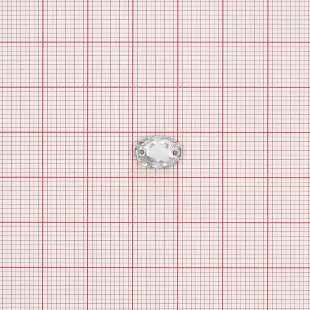 Стразы Д пришивн. овал 8*10мм бел.кристал 38, 1тыс.шт. Стразы пришивные